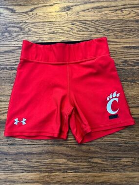 CINCINNATI BEARCATS (UC) Under Armour Red Athletic Shorts with Bearcat Logo